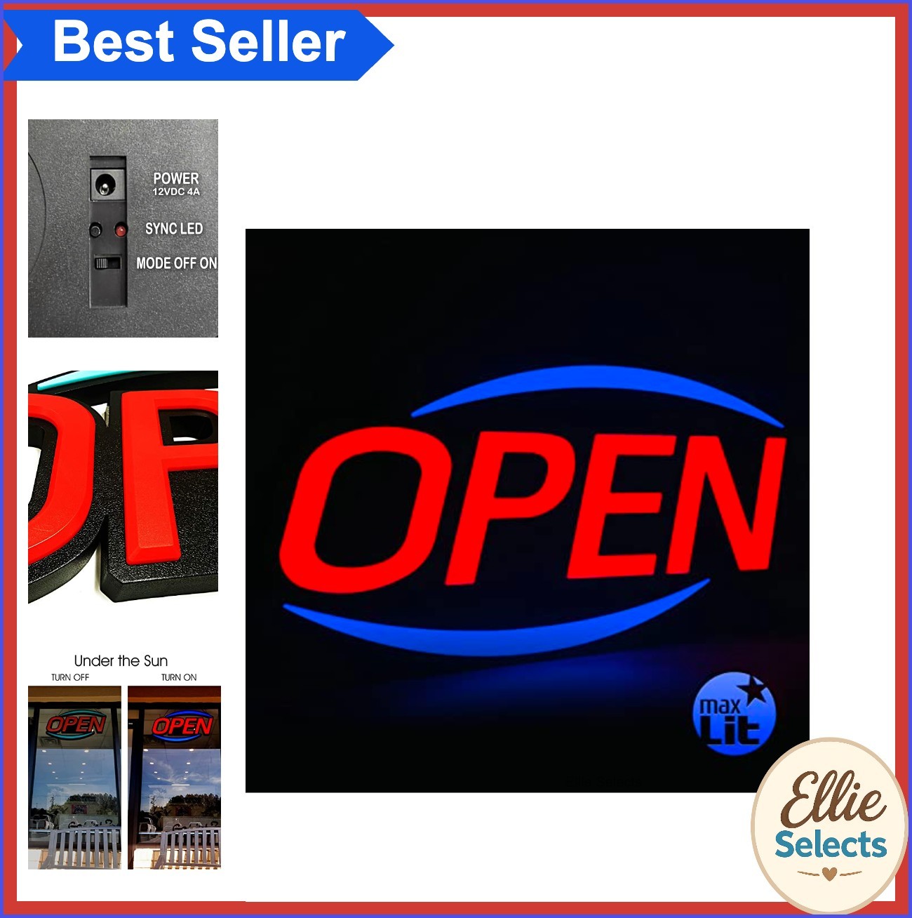 LED Open Sign 32 Inch x 17 Inch Ultra Bright Remote Controlled Dynamic Modes