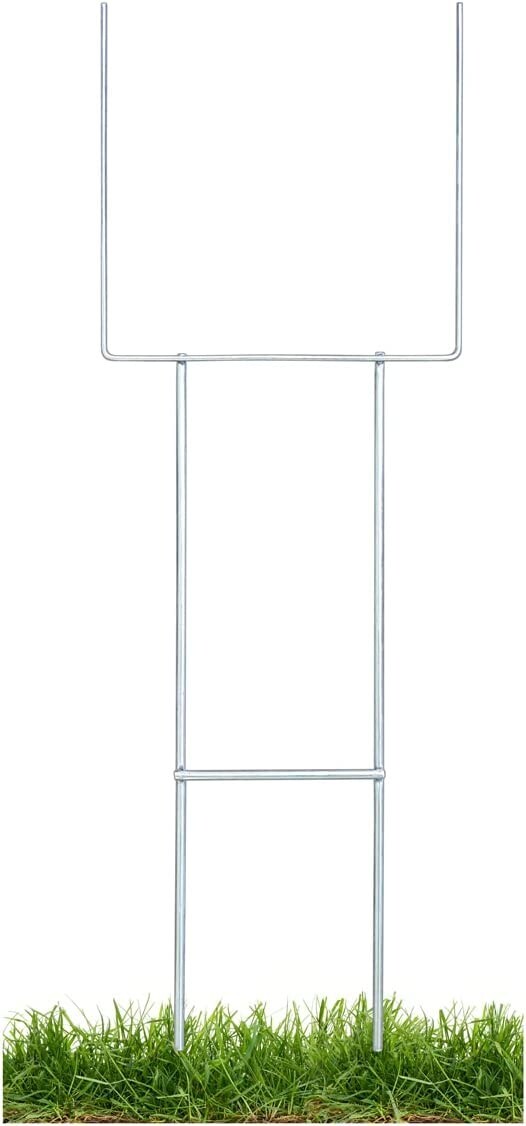 30″Heavy Duty Yard Stakes .25 Diameter Metal Frame Wire Step Stake for Yard Sign