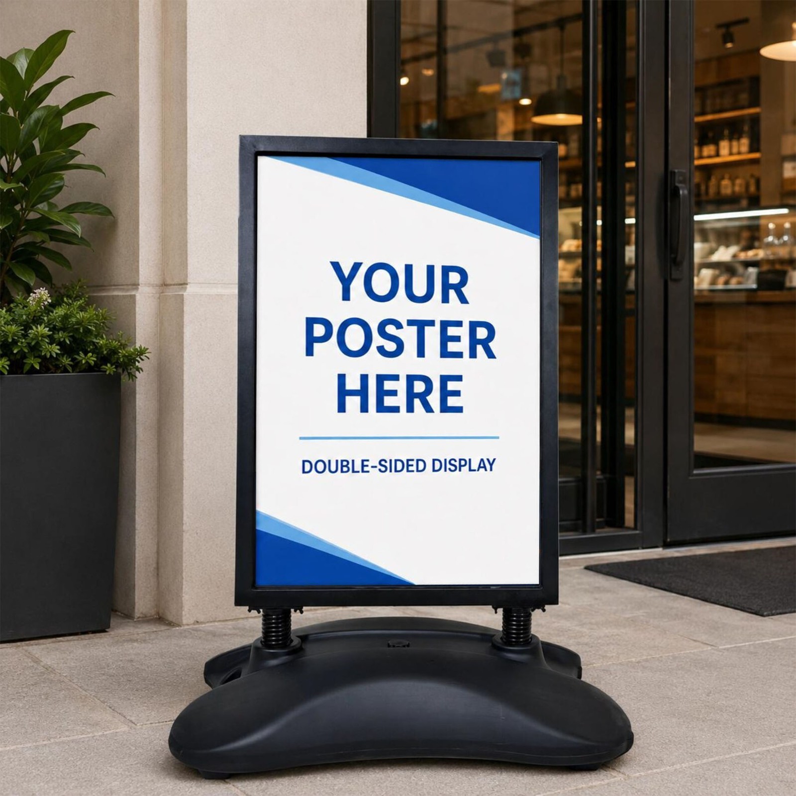 22″、24″ Heavy Duty Outdoor Sign Stand, Double Sided Water Base Poster Display