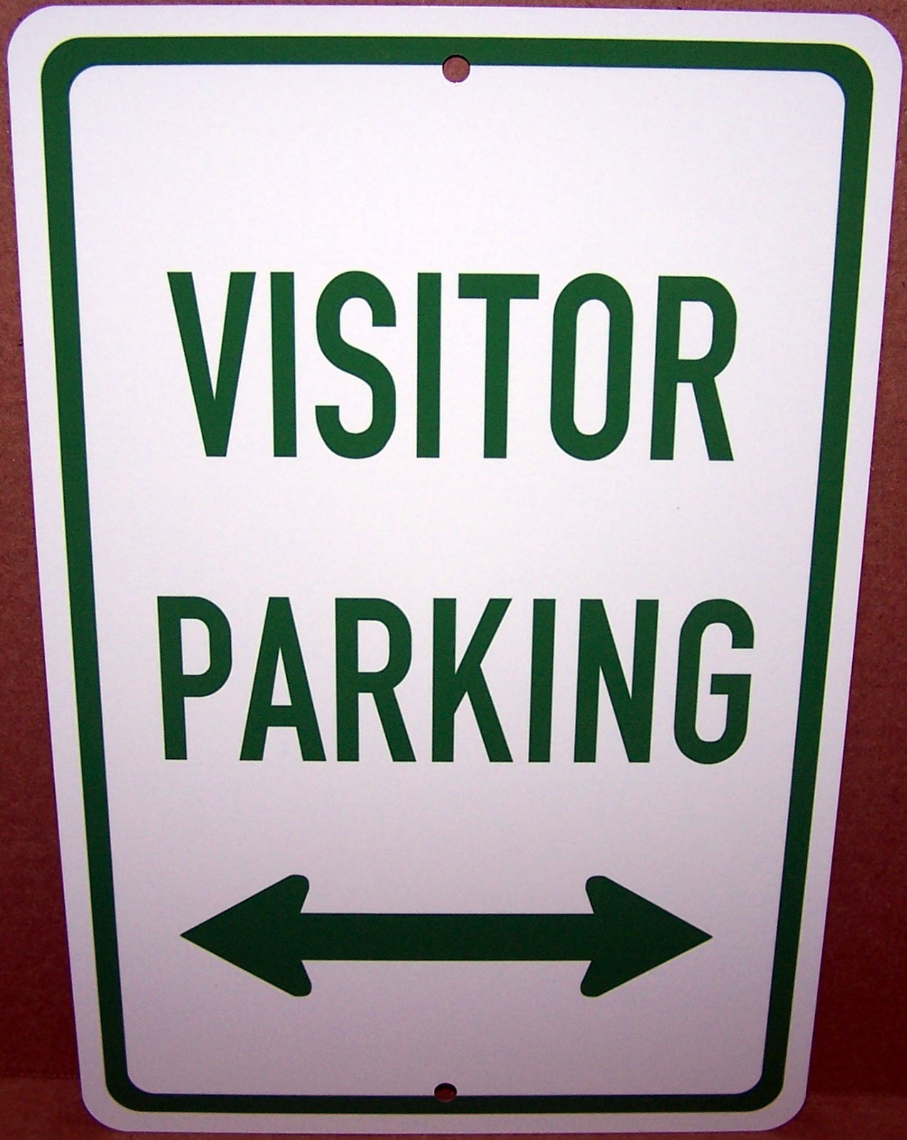 Visitor Parking Double Arrow 8″x12″ Aluminum Sign UV Protected Made in USA Green