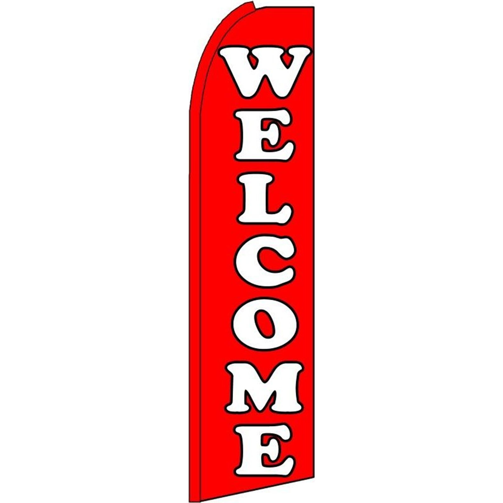 Welcome 3 ft X 11 1/2 ft Swooper Flag (Hardware Sold Separately)