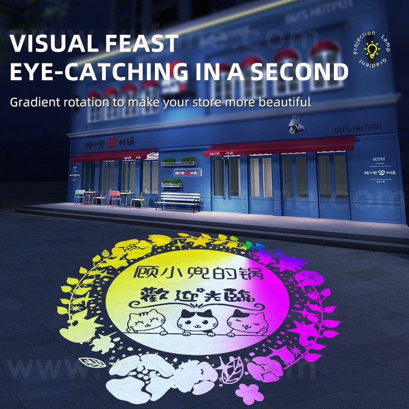 50W Automatic Color Changing Professional Gobo Projector Store Logo Projection
