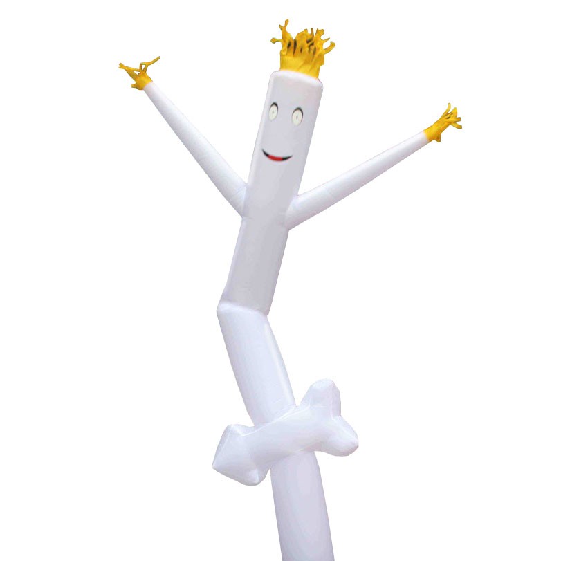 Advertising Inflatable Tube Man 18ft White Arrow Blow Up Wavy Fly Guy No Blower