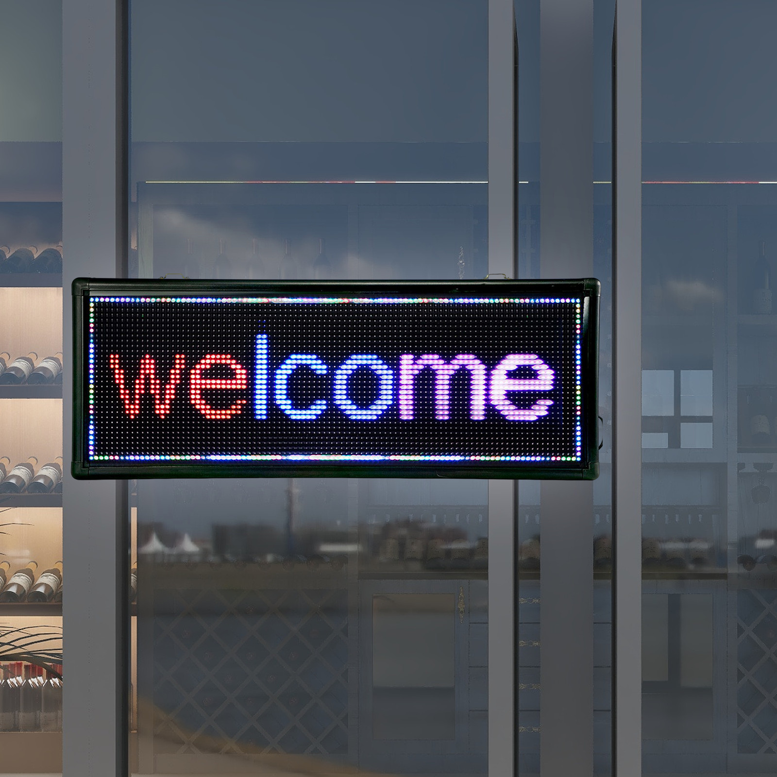 LED SIGN 3-COLOR PROGRAMMABLE OUTDOOR LED SCROLLING MESSAGE BOARD SIGN 40“x15”