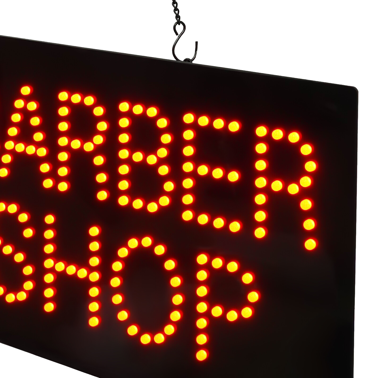 Hanging Up Mount Barber Shop Sign Portable LED Light Sign Modern Business Sign