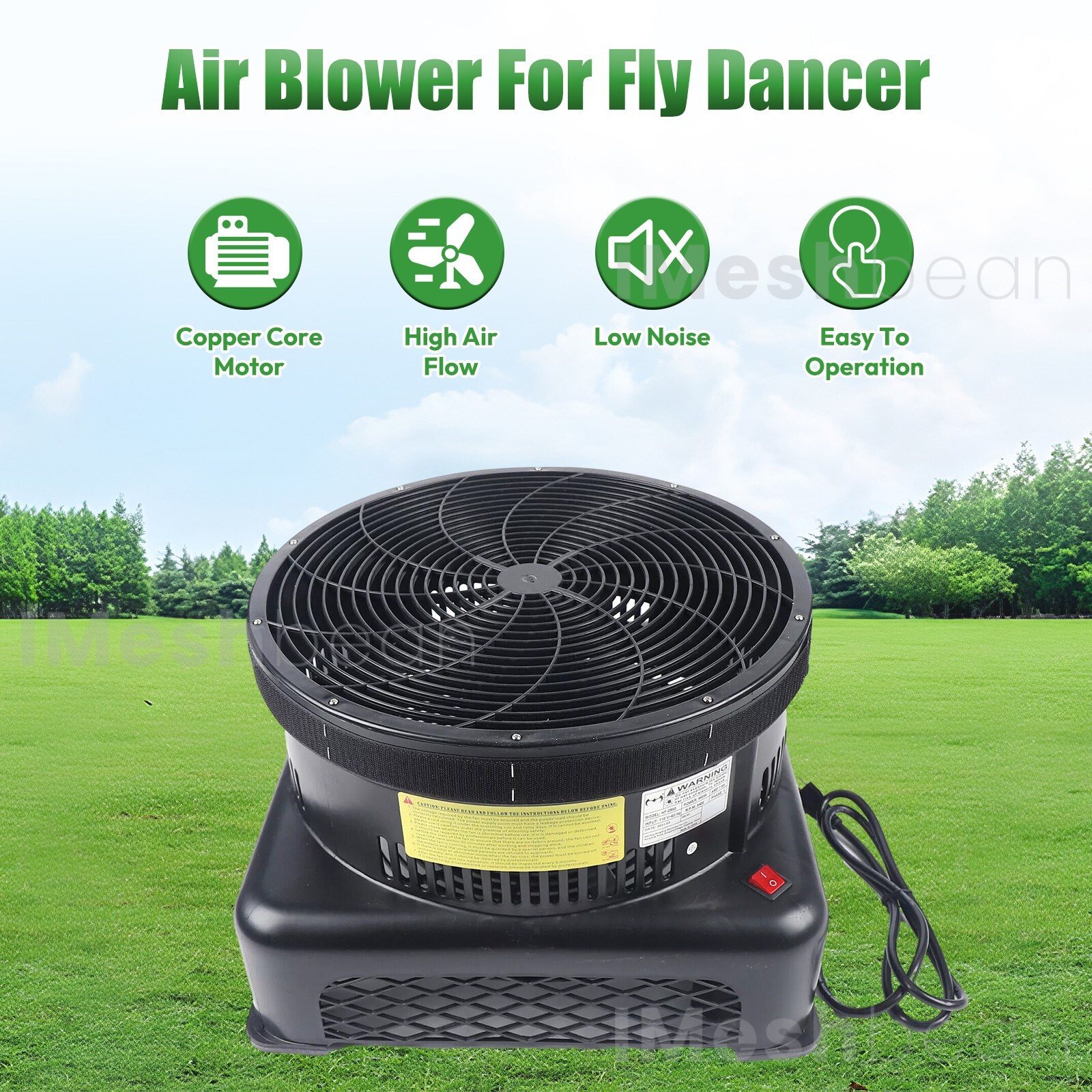 18″ 950W Air Blower Fan Fit Inflatable Wind Dancer Tube Man Fly Guy 420 pa Press