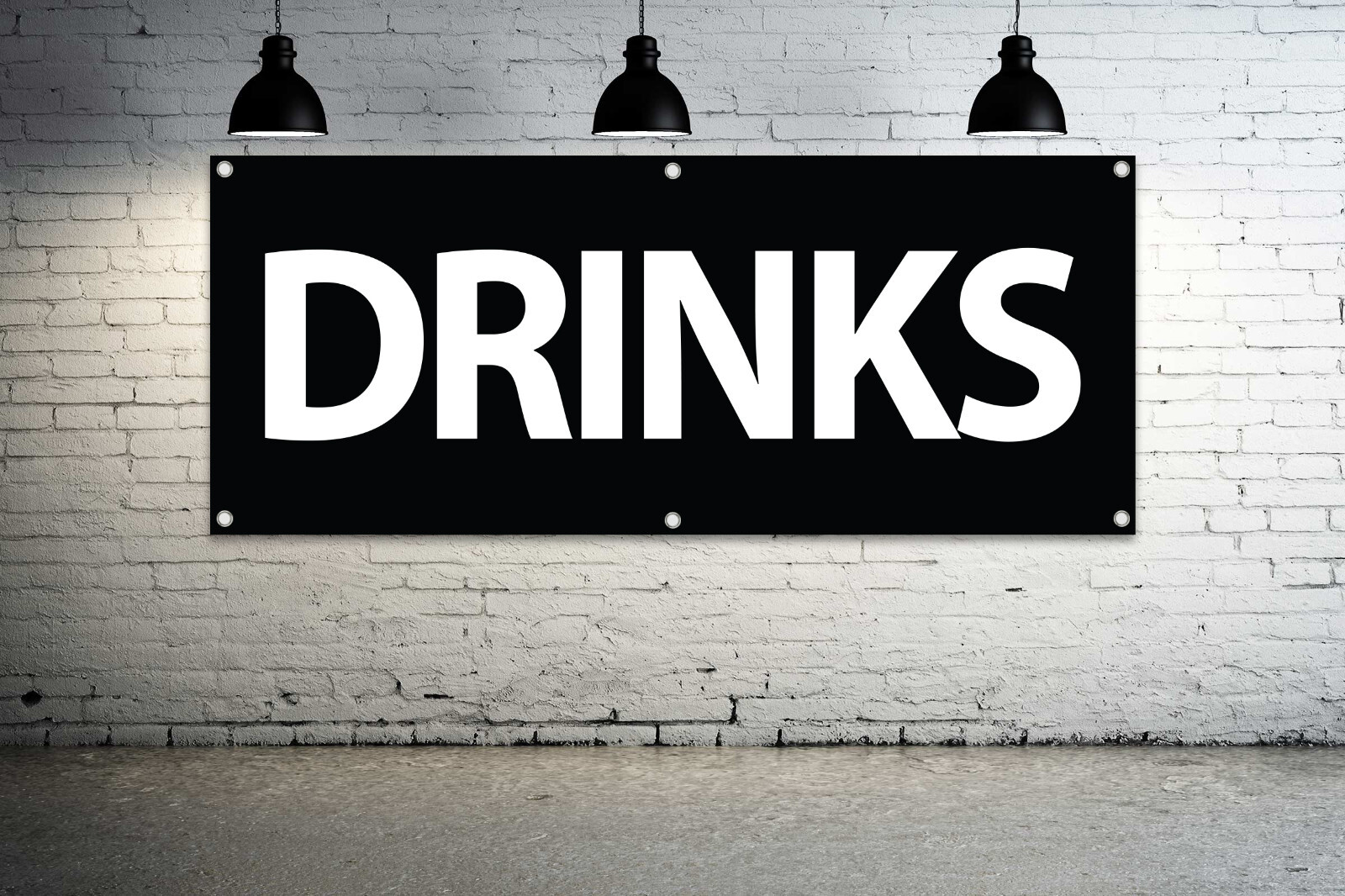 DRINKS Generic Vinyl Banner Sign Beverage Vendor Canopy Concession Festival Toma