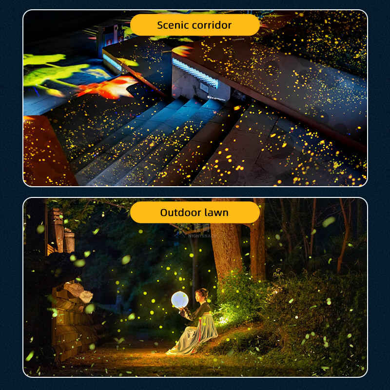 10W-30W Green Outdoor Waterproof Moving Firefly Laser Projector Lights fr Garden