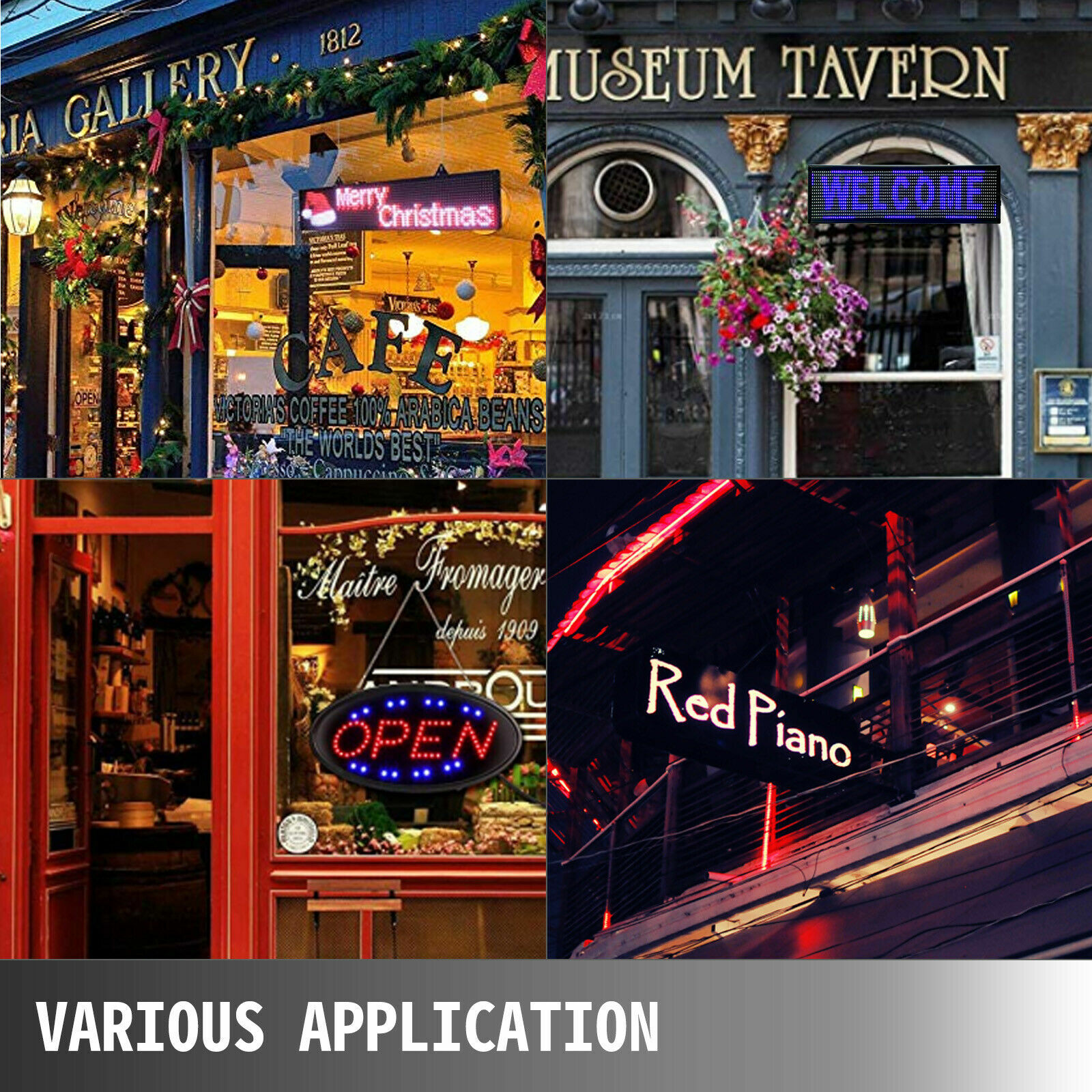 High Brightness Outdoor LED Sign Programmable Scrolling Message Display Board US