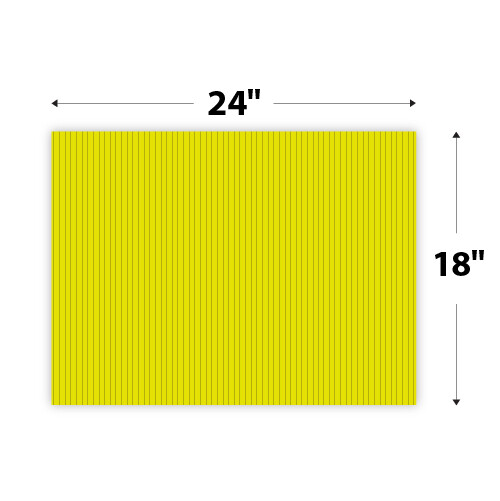 Pack of 50 Signs (Yellow) 18″ x 24″ x 4 mm Corrugated Plastic Signs, 50 Pieces