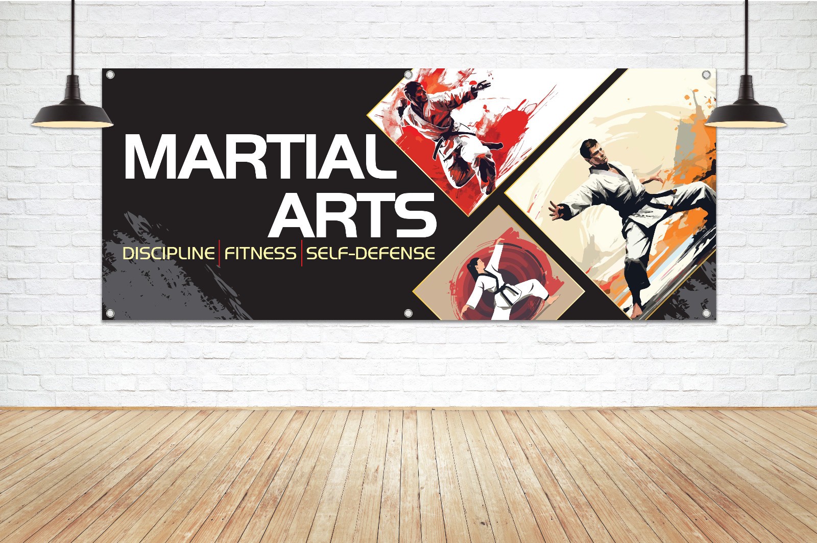 MARTIAL ARTS Generic Vinyl Banner Discipline Fitness Self Defense Gym Display