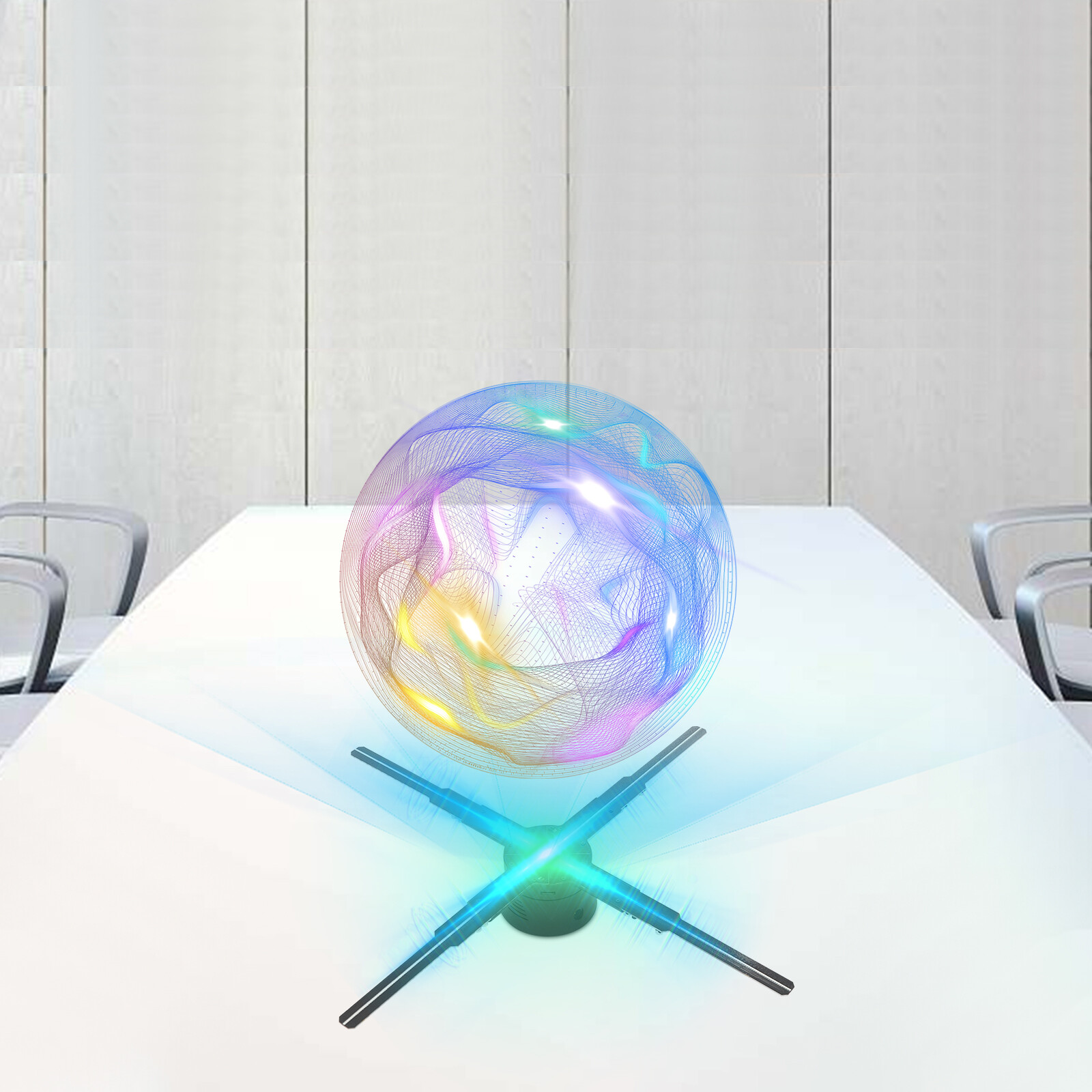 3D Hologram Fan 20in 1600*552 Remote/APP 3D Projector Fan w/552 LED Light Beads