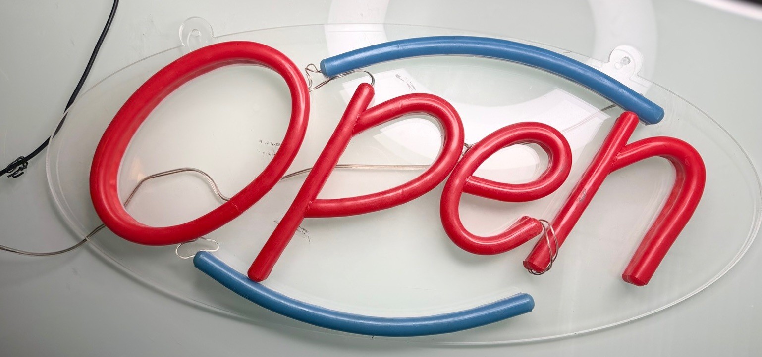 Hillman Plastic Indoor and Outdoor LED Lighted “OPEN” Sign