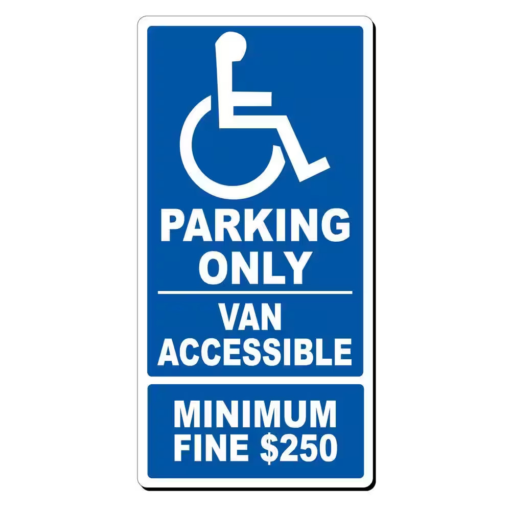 12 In. X 24 In. X 0.032 Aluminum Van Accessible Parking