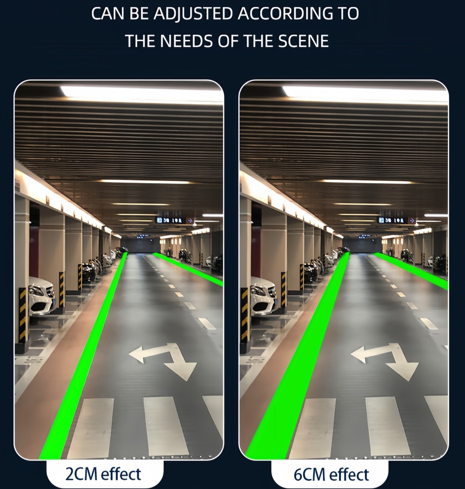 Green Industrial Line-Laser Light with Safety Warning Signs for Factory Workshop