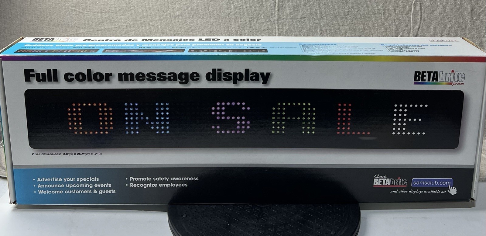 BETA-BRITE 26″ ELECTRONIC COLOR MESSAGE DISPLAY SIGN NEW IN BOX