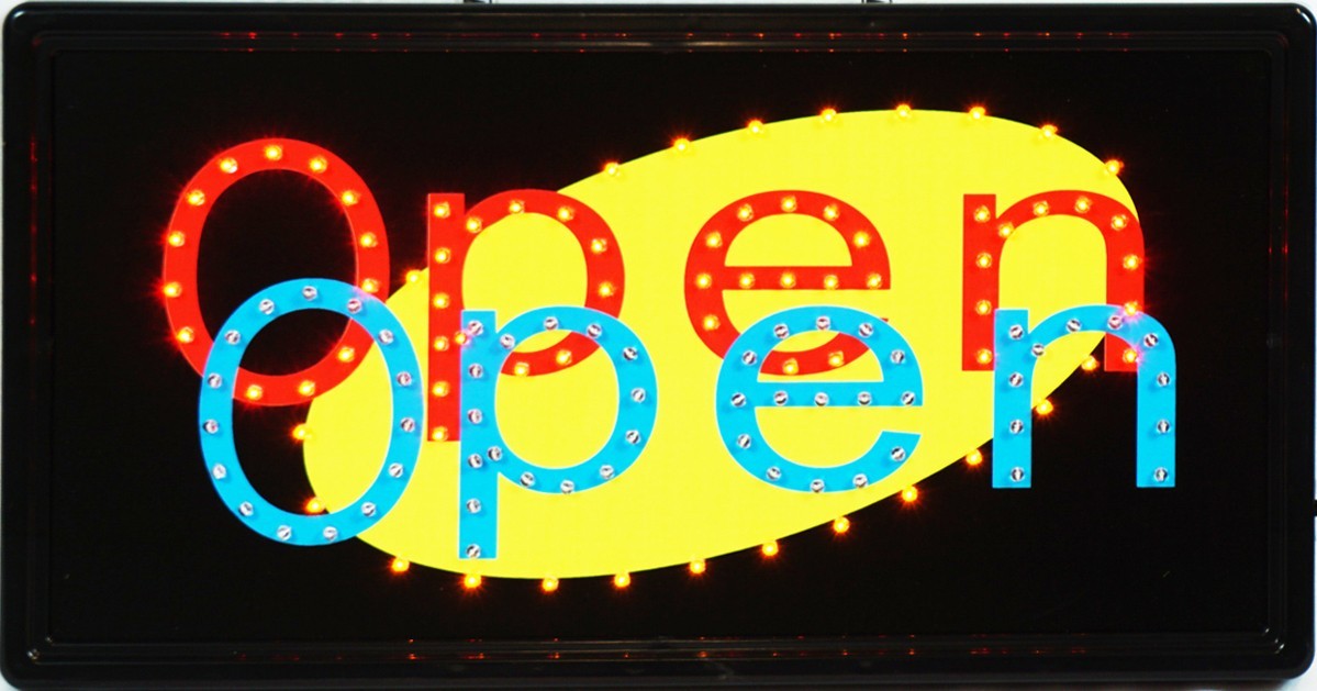 Ultra Bright LED Neon Open Sign for Business Store Animated Motion Light