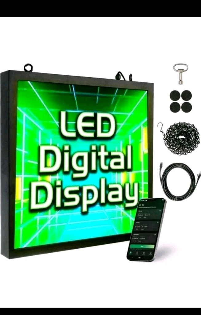Green Light Innovations 20″ x 20″ WiFi Enabled Display Sign- New