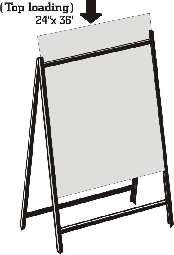 A Frame Sidewalk Signs Changeable Letters Message Outdoor Sign W 2″ letters set