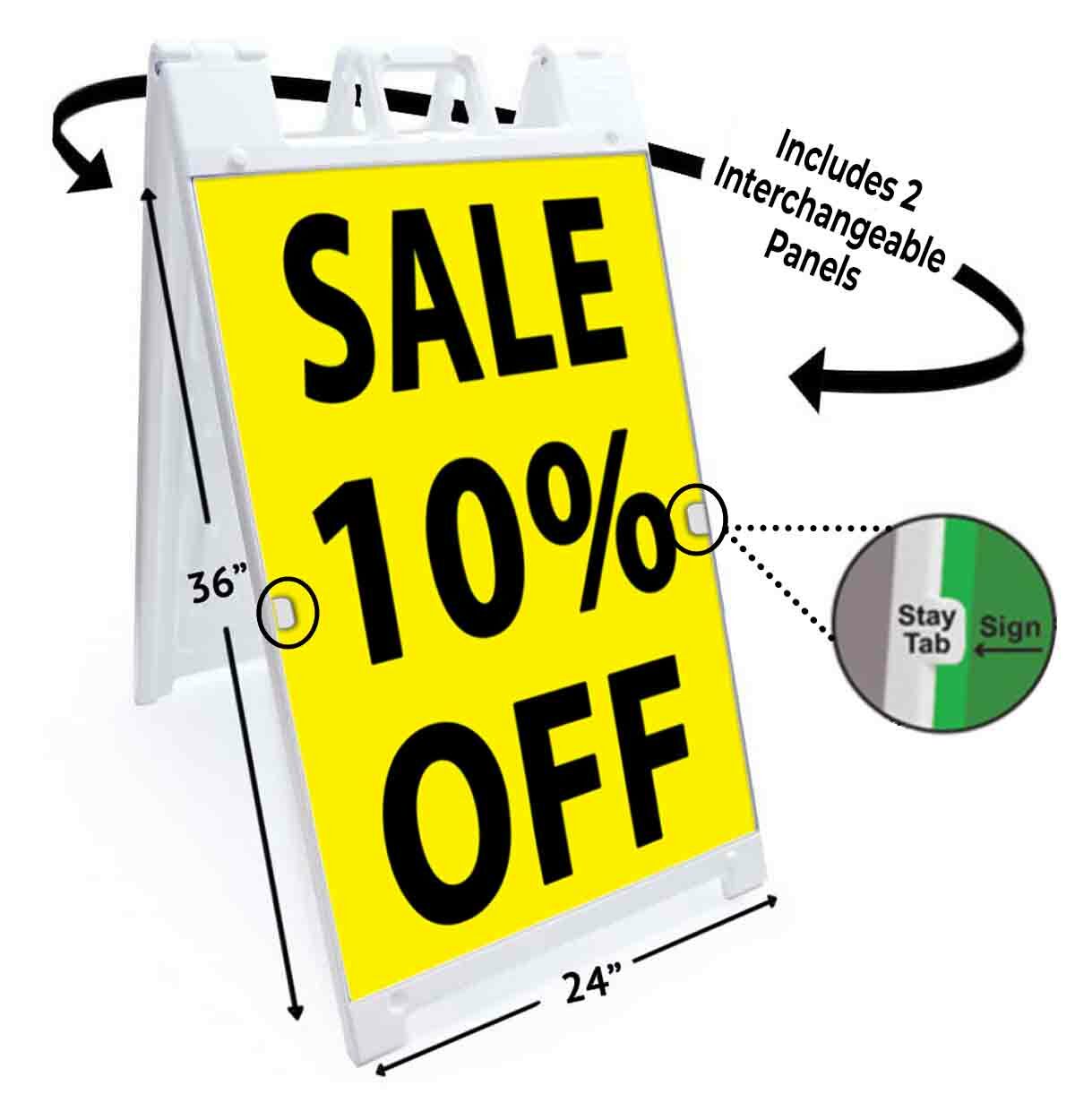 SALE 10% OFF Signicade 24×36 A Frame Sidewalk Sign Double Sided OFFER