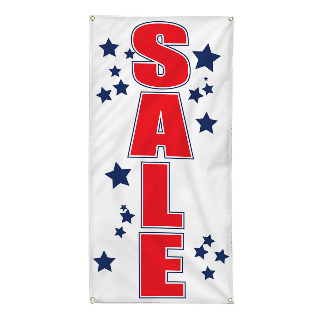 Vertical Vinyl Banner Multiple Sizes Deal Red and Blue Business Outdoor