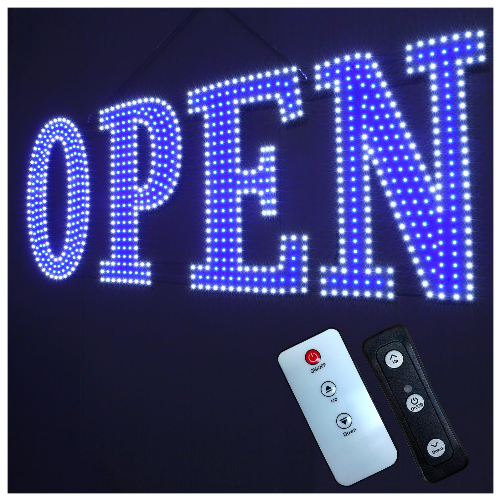 40″x14″ Extra Large LED Open Signs for Business with Remote Controlled, 10 Le…