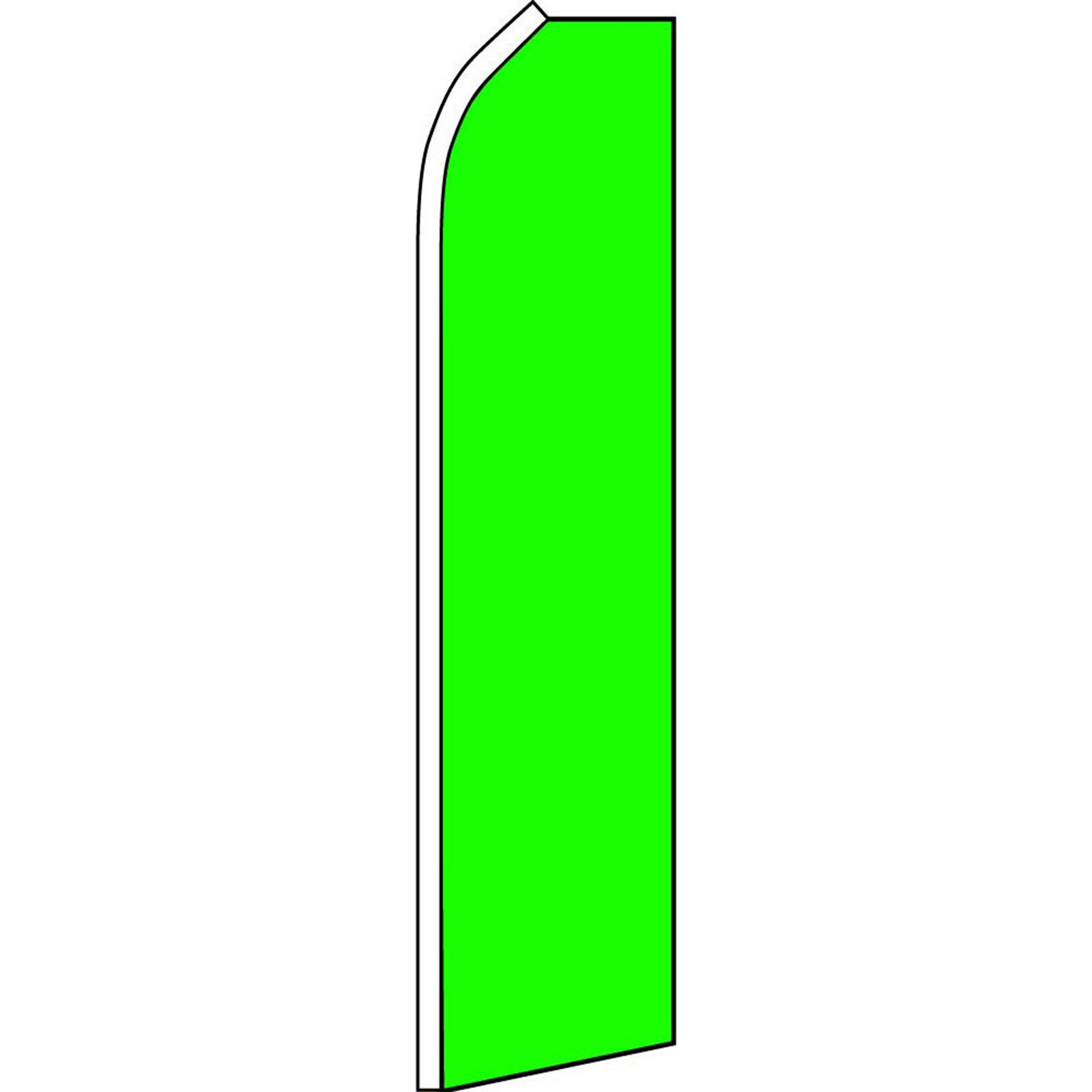 Solid Lime Green 2 1/2 ft X 11 1/2 ft Swooper Flag