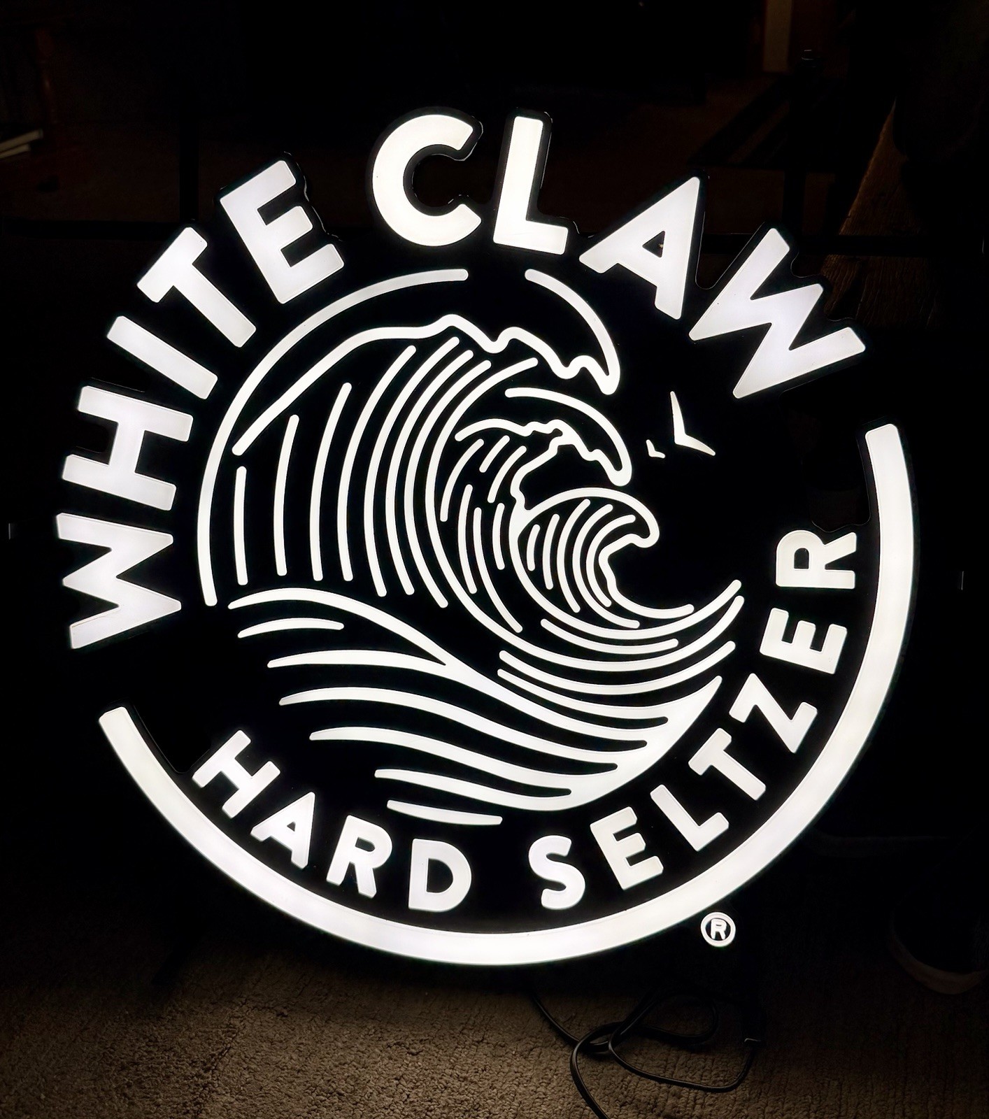 White Claw LED Faux Neon Illuminated Sign 24″ Black DC24V LED 3000mA