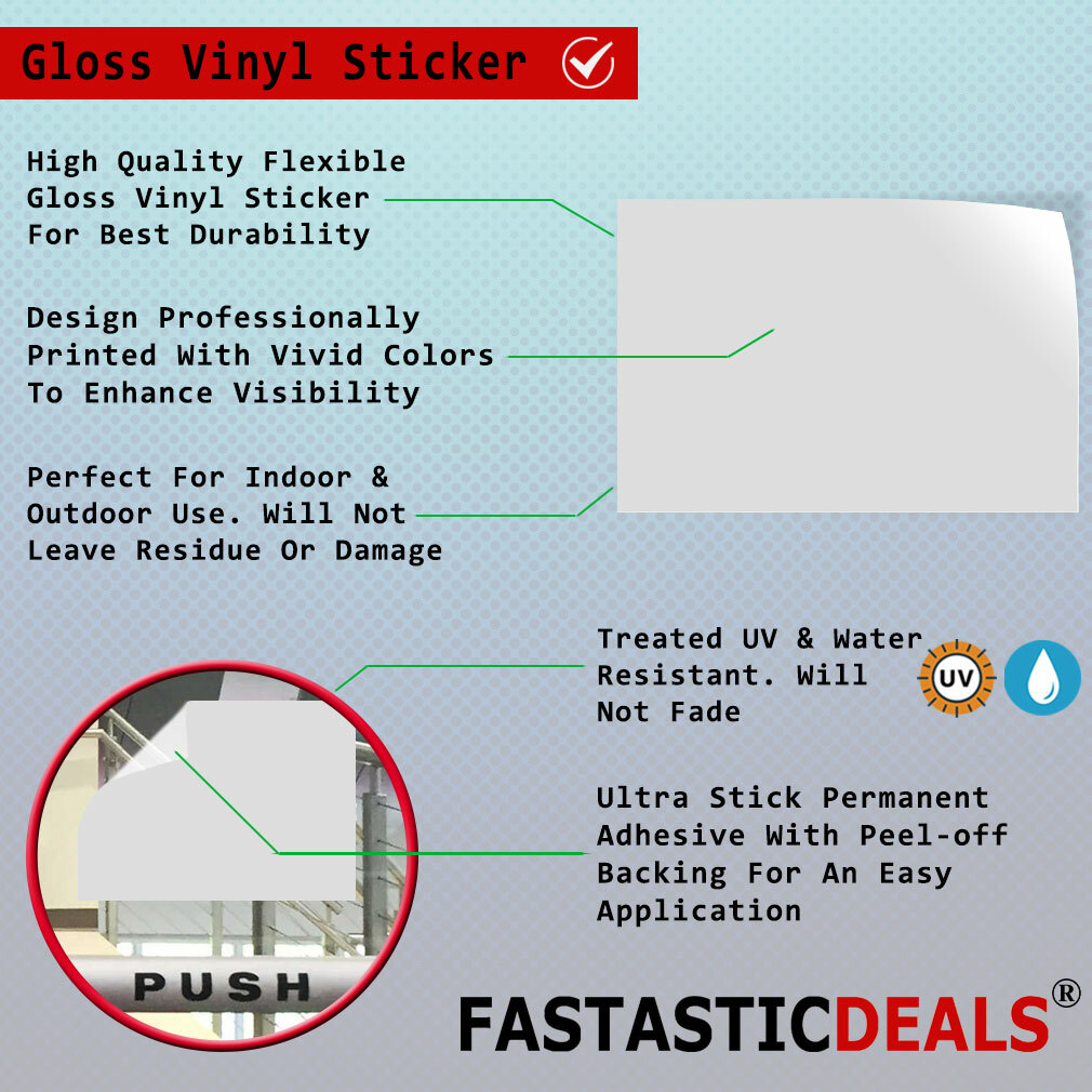 Door Decals Vertical Vinyl Stickers Multiple Sizes Industrial Vinyl
