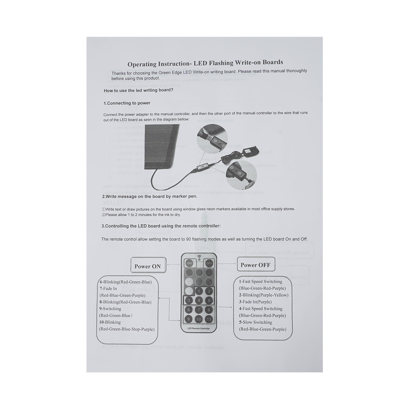 LED Message Writing Board with Remote Control – Customizable Display for Events
