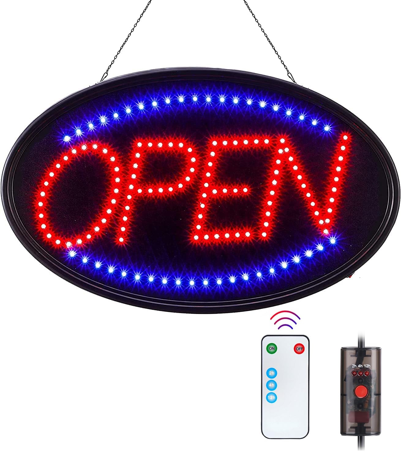 LED Open Sign, FITNATE Large 23×14 inch Business Open Sign with Remote Electr…