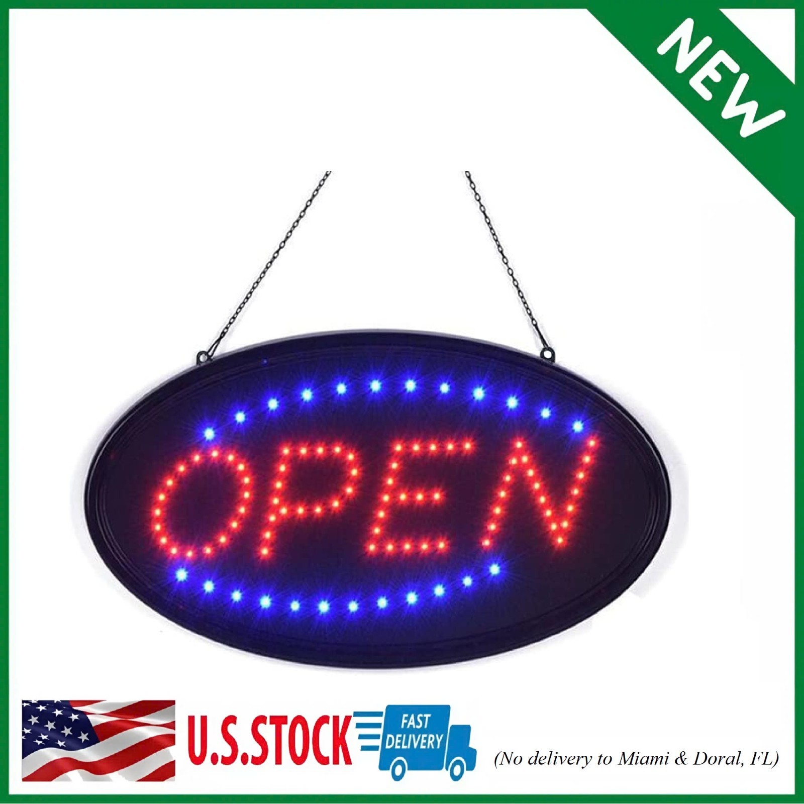 LED Open Sign, 19″X10″ Bright High Visibility Advertisement Board Electric Displ