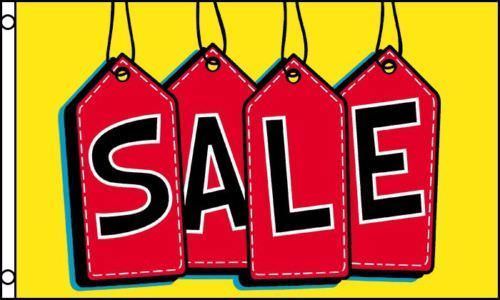 5 PACK SALE WITH TAGS FLAG 3’x5′ ADVERTISING GROCERY SALE BANNER FLEA MARKETZ29