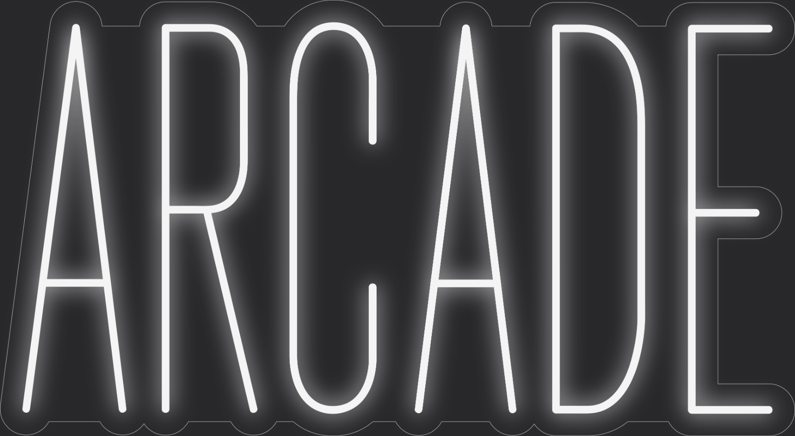 Arcade Neon LED Sign Business Wall Decor Lighted Store Sign 36 x 20 in.