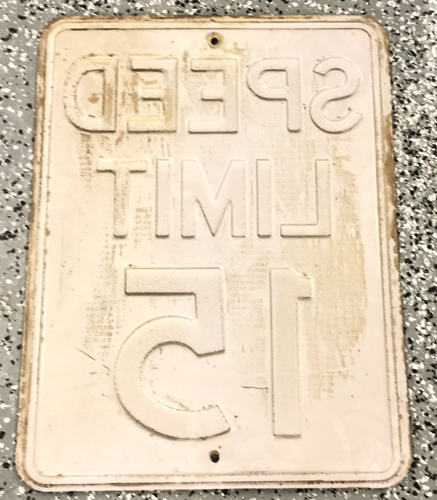 Unbranded Speed Limit 15 Steel Sign 24″ x 18″ x 2″ USED