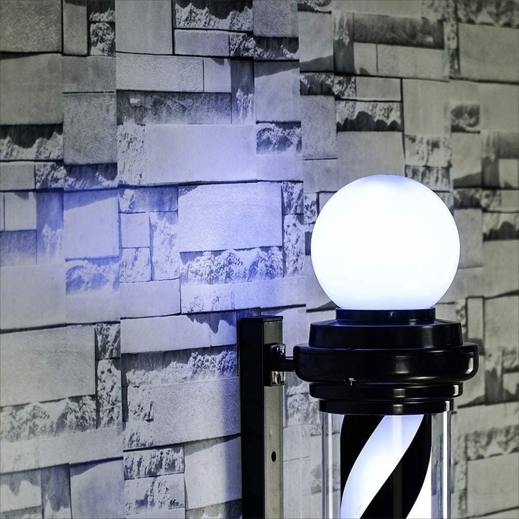 Classic Black & White LED Barber Pole Light – Rotating & Waterproof Design