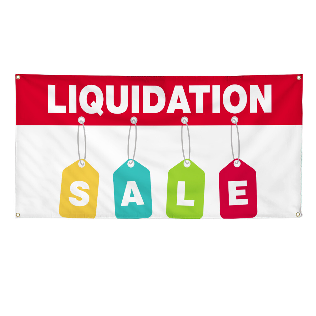 Vinyl Banner Multiple Sizes Liquidation Sale Advertising Printing B Business