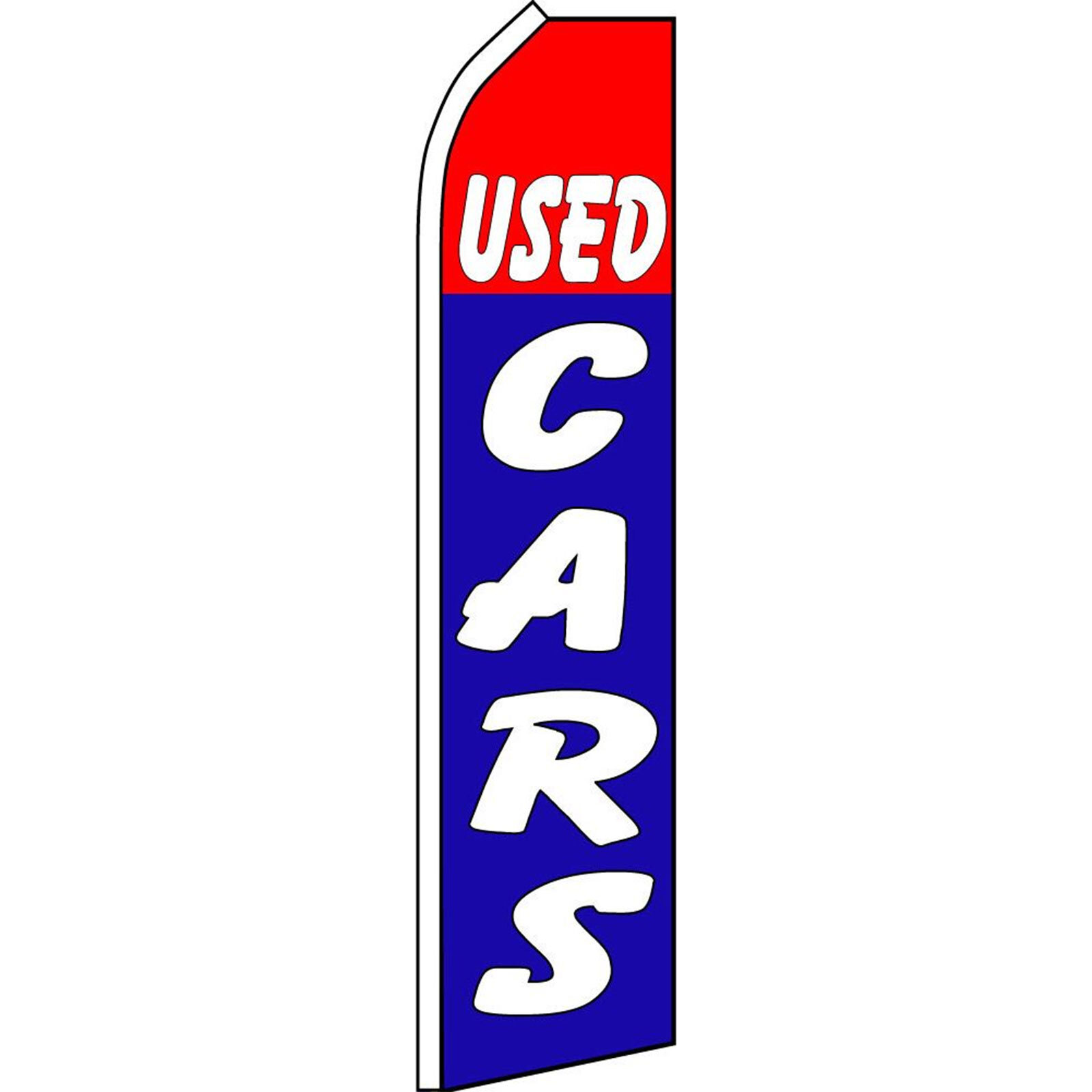 Used Cars 2 1/2 ft X 11 1/2 ft Polyester Swooper Flag