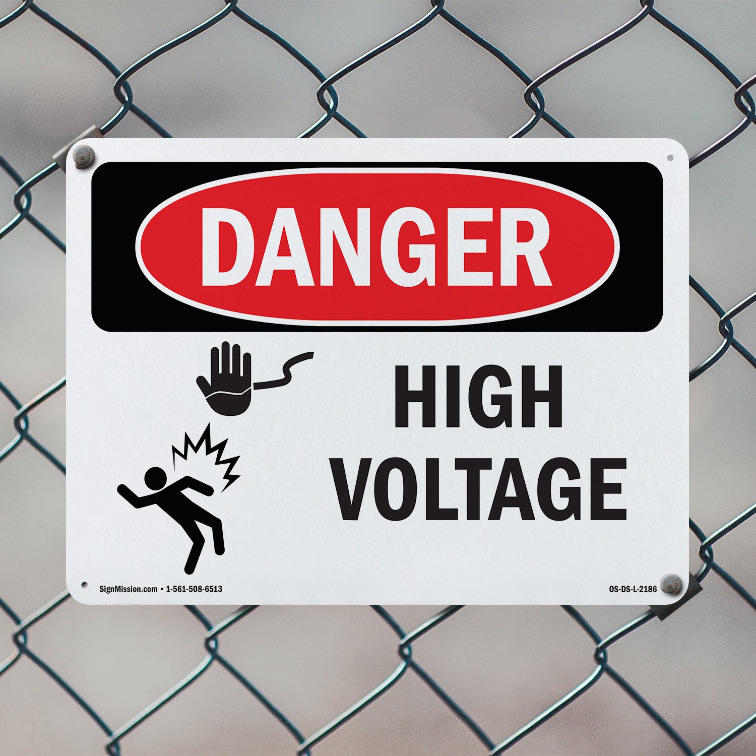 High Voltage OSHA Danger Sign Metal, Plastic, Or Decal – 5 or 10 Pack