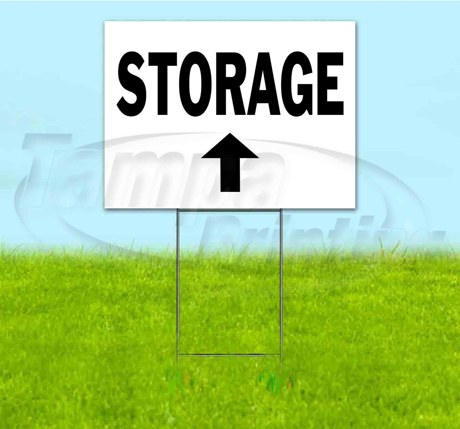STORAGE ARROW 18×24 Yard Sign WITH STAKE Corrugated Bandit DIRECTIONAL
