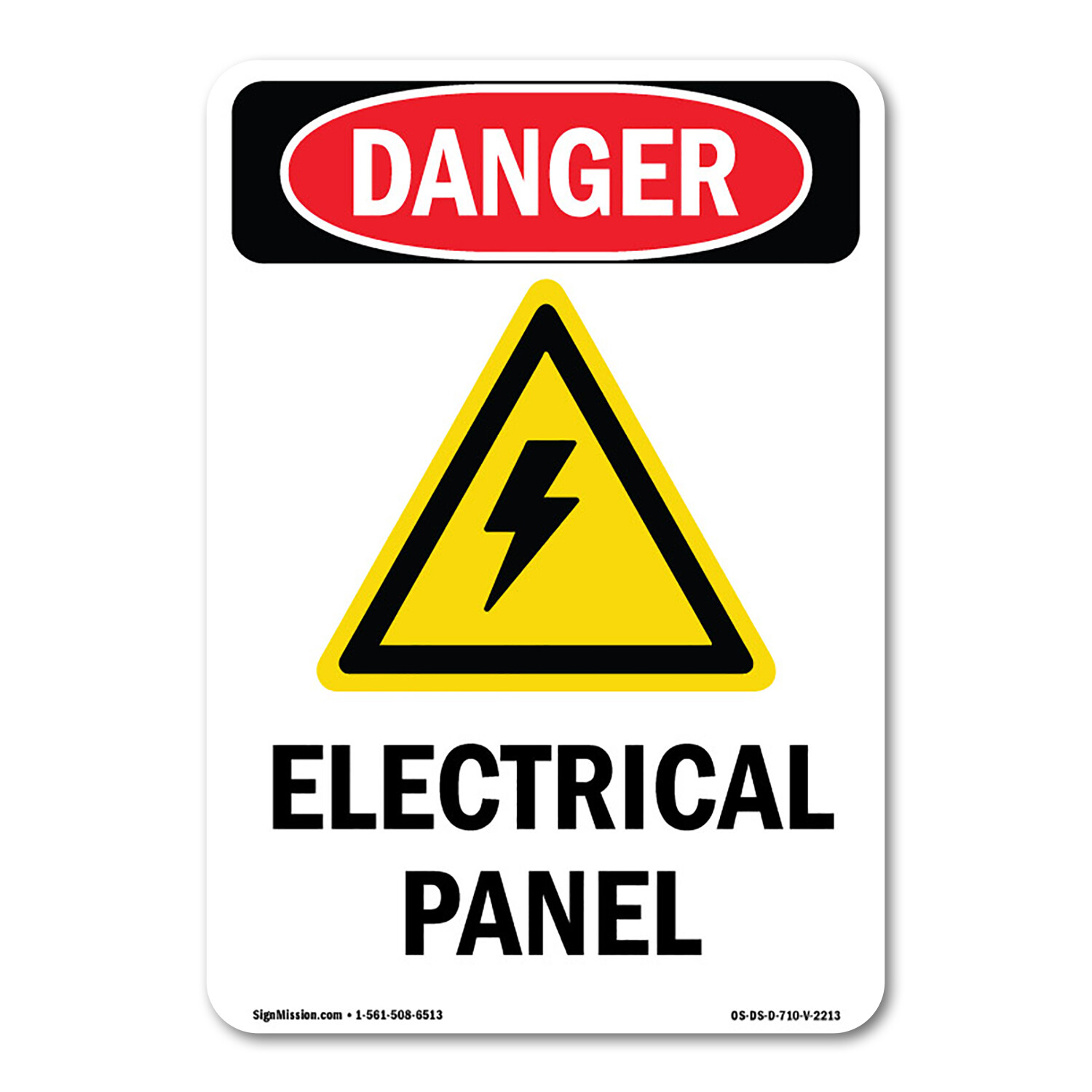 Electrical Panel ANSI Danger Sign Metal Plastic Decal