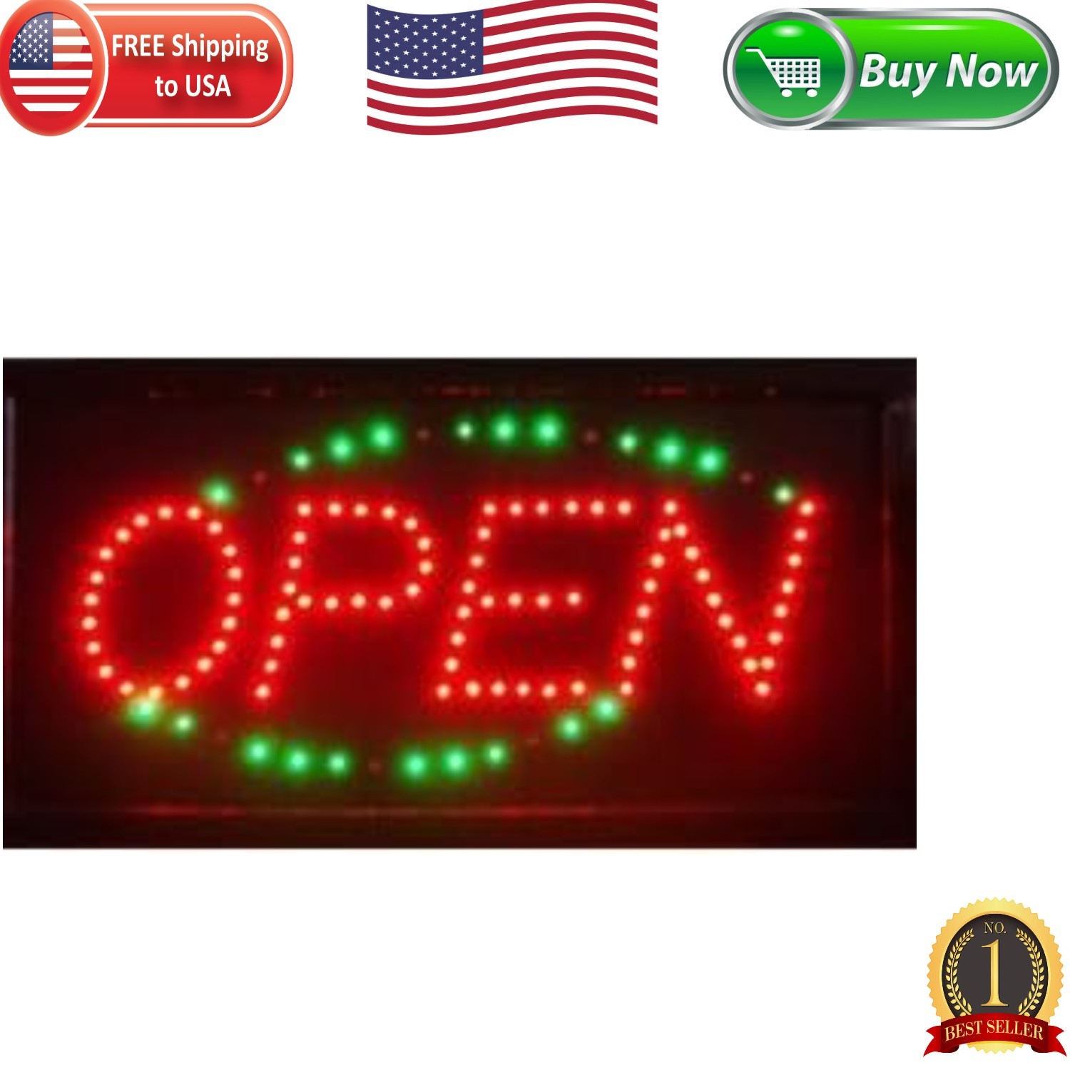 Modern LED Neon Open Sign with Animation – Perfect for Office & Home Decor