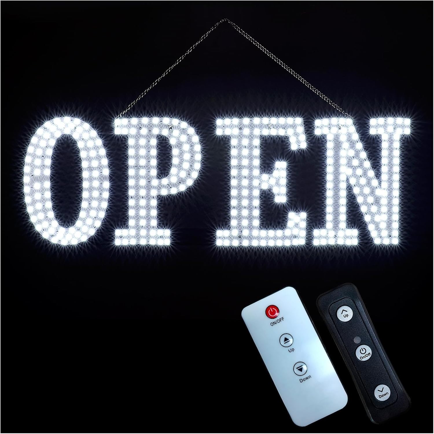 40″x14″ Extra Large LED Open Signs for Business. Unique Design Super Bright Open