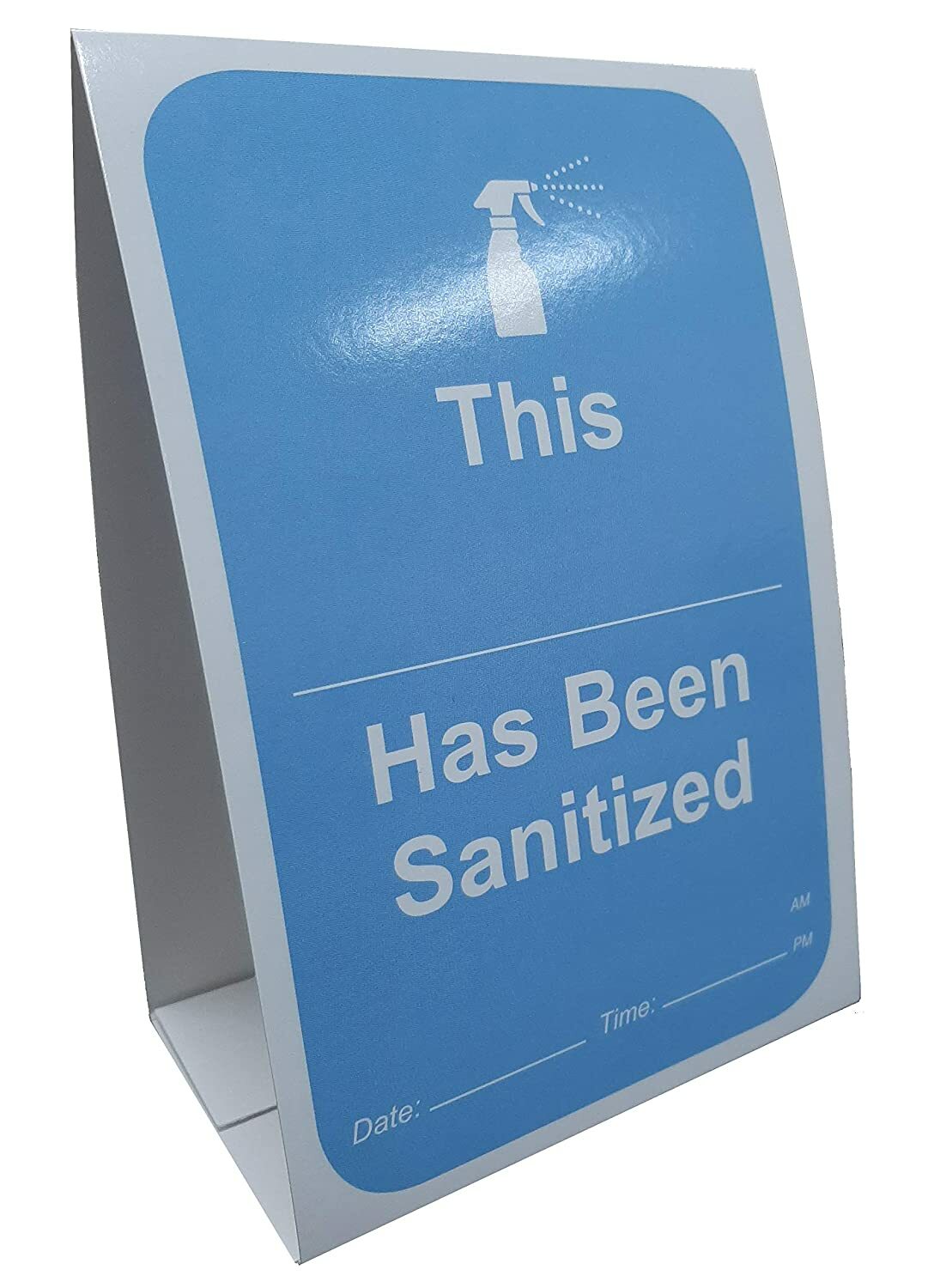 “This Has Been Sanitized” Table Tent w/ Dry Erase Reusable Surface- 50 pack