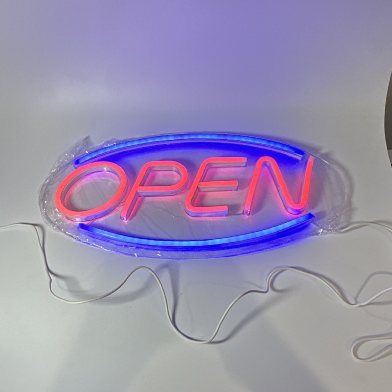 LED OPEN Wall Mounted Neon Sign Multi-Color USB Powered Retail Display