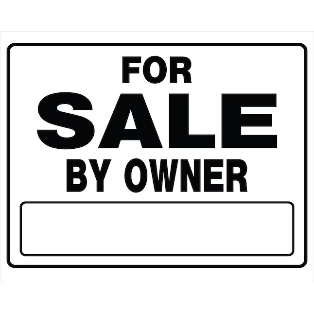 Hillman For Sale by Owner -with Holder 20-in x 24-in Plastic Sale/For sale Sign