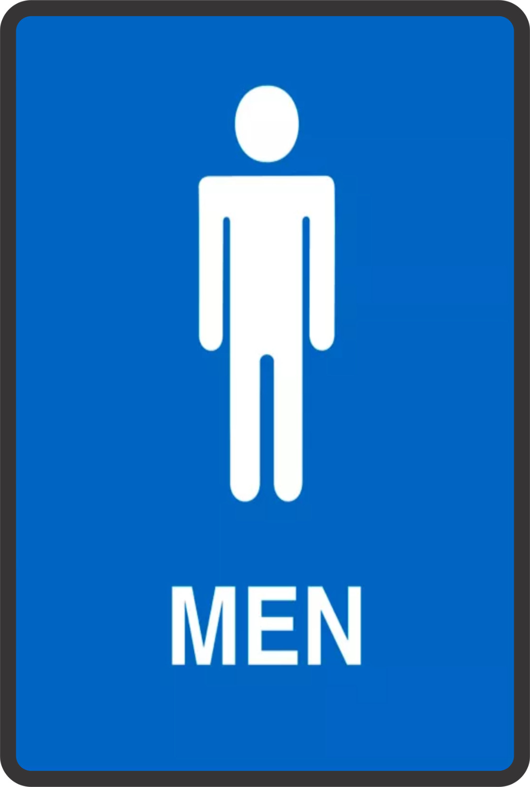 Blue Men’s Room Metal Bathroom Sign 8″ x 12″ or 12″ x 18″ Sizes