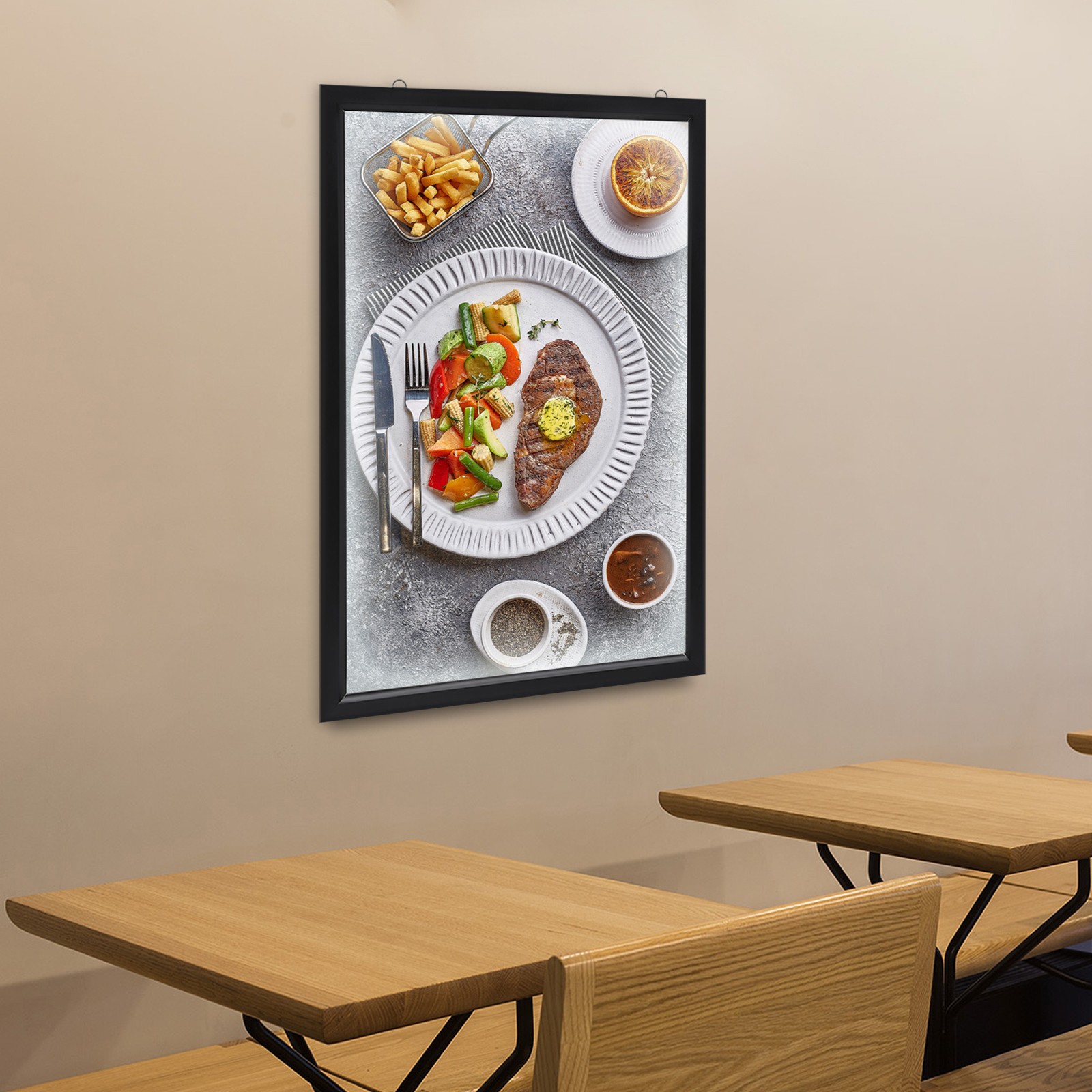 24″x36″ LED Backlit Movie Poster Art Picture Frame Light Box Advertising Display