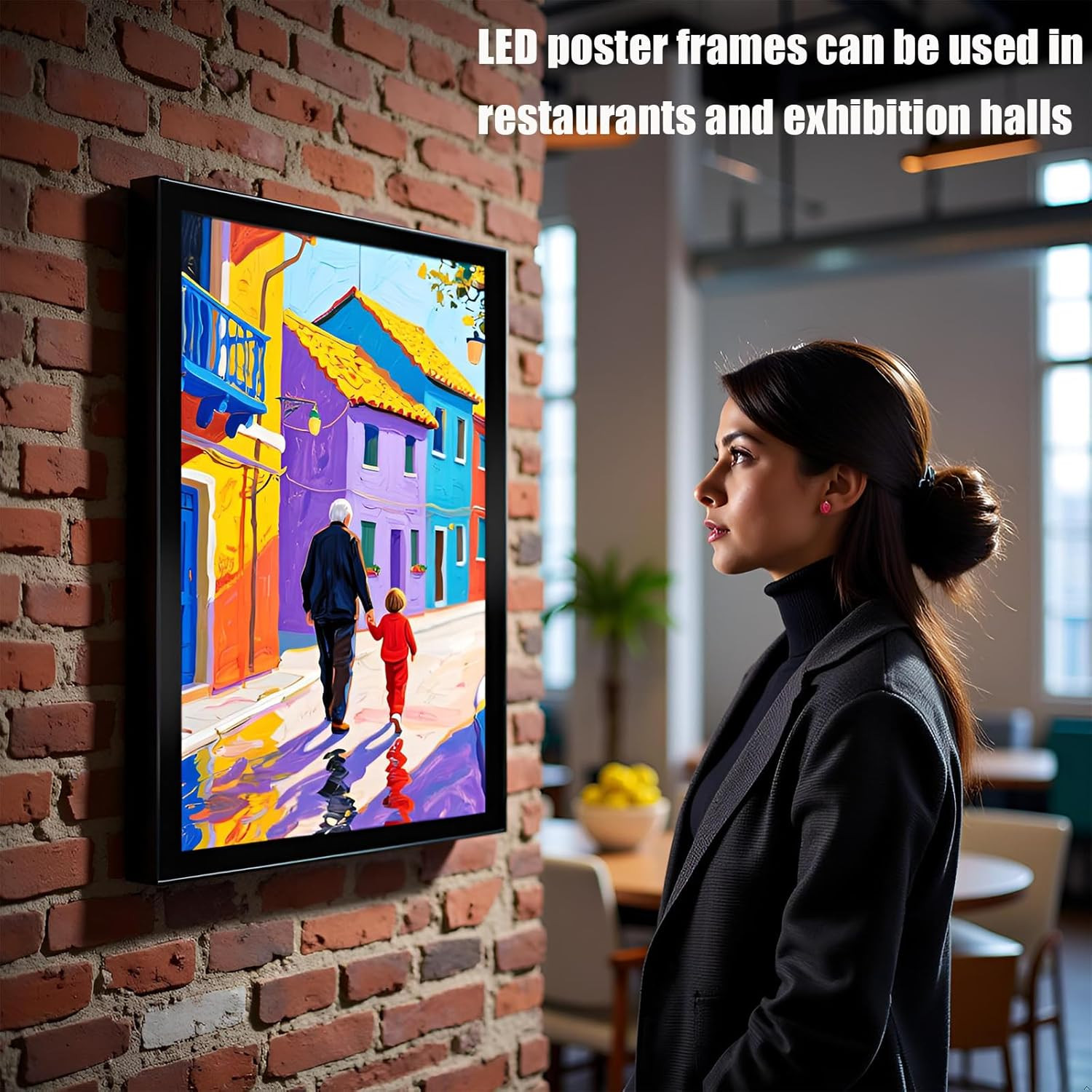 LED Backlit Poster Frame 24×36 Inch with Dimmer – Perfect for Home & Office