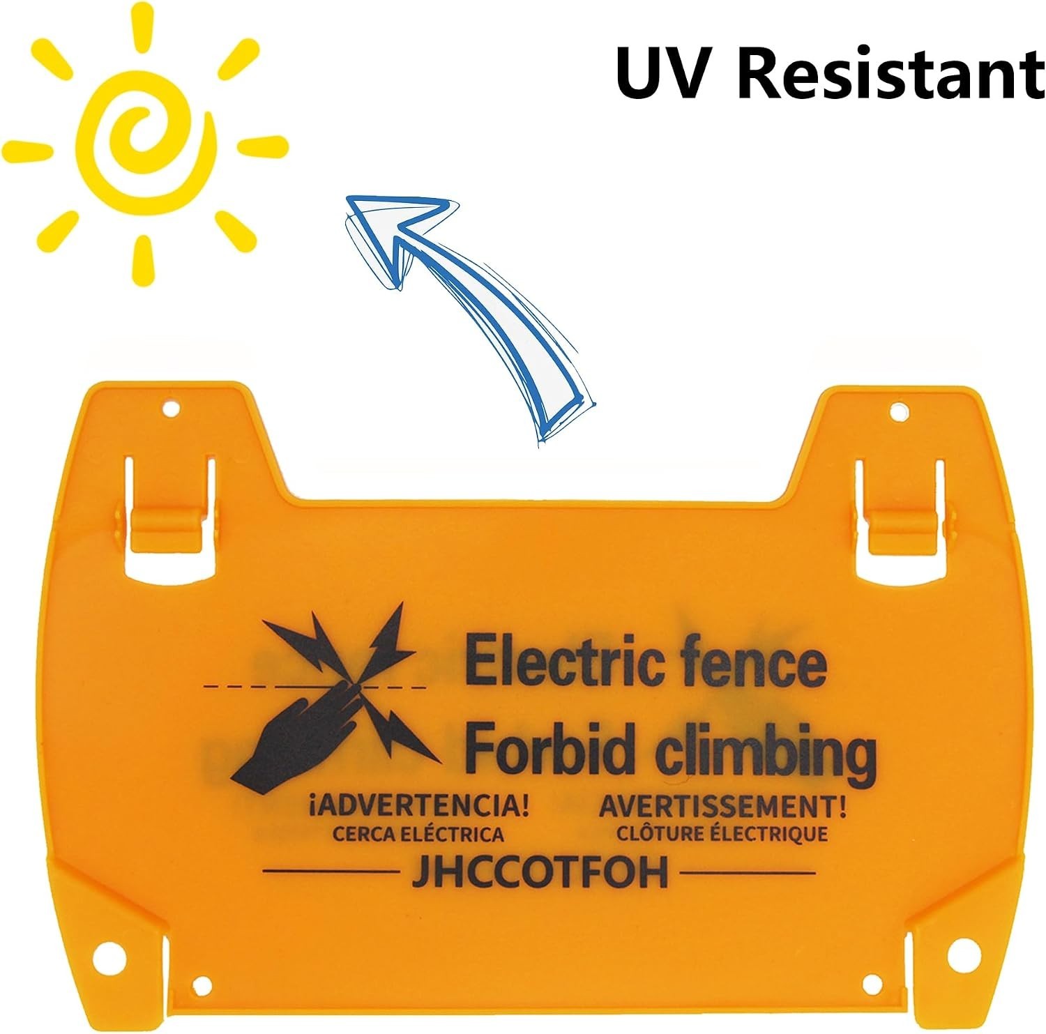 High-Visibility 5-Pack Electric Fence Warning Signs – Protect Your Property